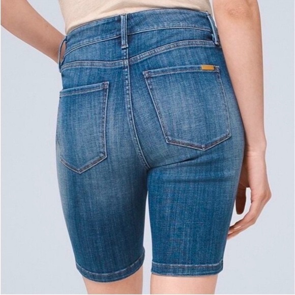 WHBM Gold Trim Denim Bermuda Short - Picture 4 of 15